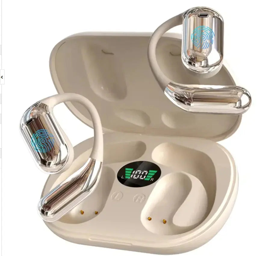 Ear-Mounted Bluetooth Earbuds with LED Display NovaLuxShop