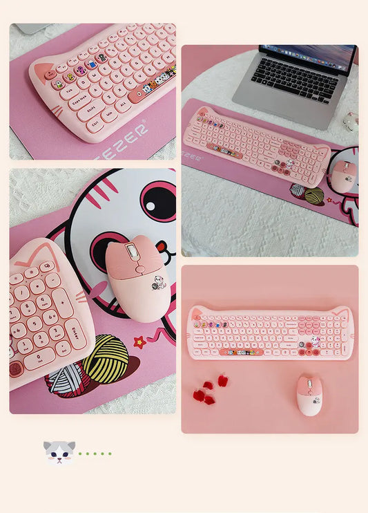 Wireless Keyboard and Mouse Set for Girls NovaLuxShop