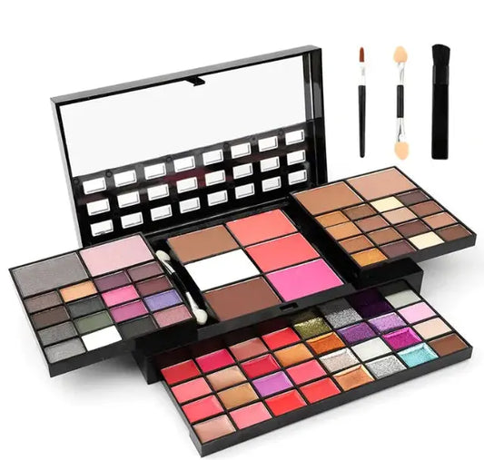 74-Color Makeup Set: Lip Gloss, Blush, Eyeshadow & Highlight Palette NovaLuxShop