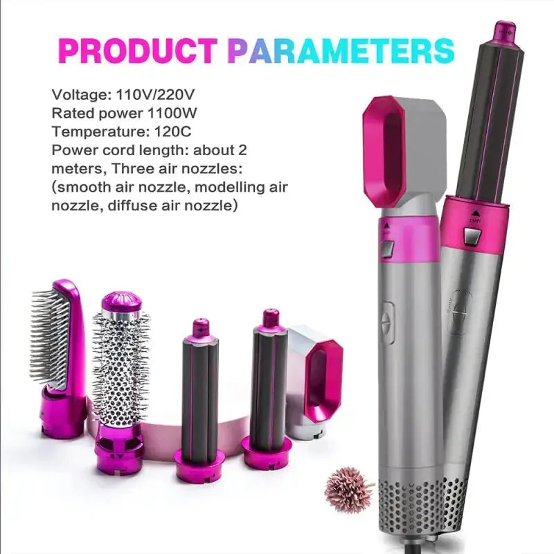 5-in-1 Automatic Hot Air Comb for Curling & Straightening NovaLuxShop