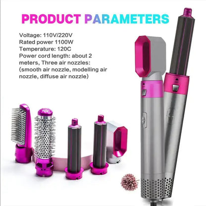 5-in-1 Automatic Hot Air Comb for Curling & Straightening NovaLuxShop